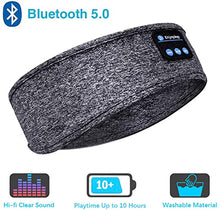 Load image into Gallery viewer, Wireless bluetooth 5.0 Earphones Sleeping Eye Mask Music player / Sports headband Travel Sweatband Headset Speakers Headset2021