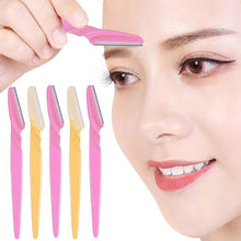 Load image into Gallery viewer, 3/10Pcs Eyebrow Razor Eyebrow Trimmer Women Face Razor Hair Remover Eye Brow Shaver Blades for Cosmetic Beauty Makeup Tools